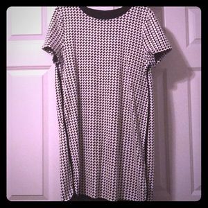 Black & White houndstooth shift dress